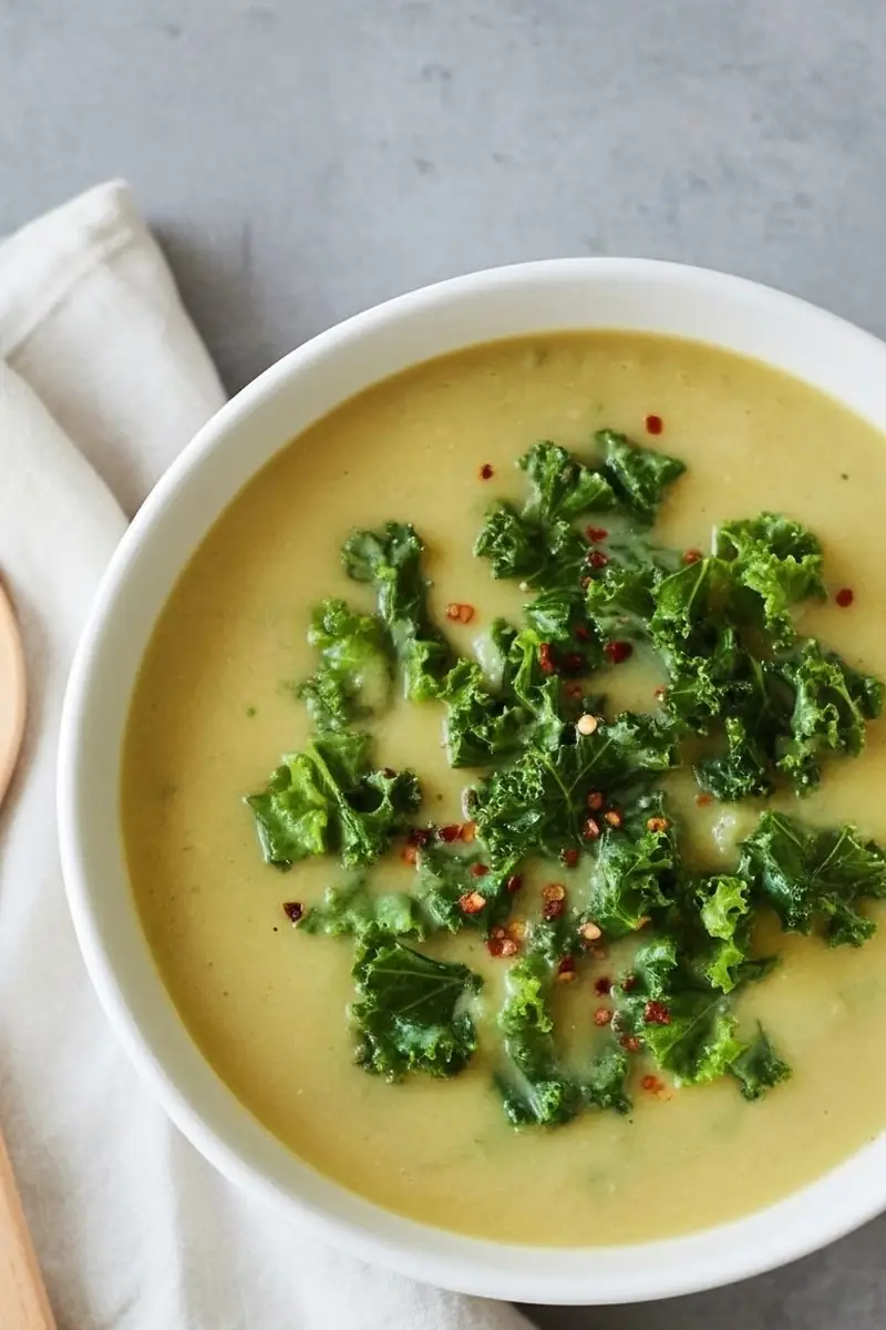 Easy Potato Soup with Kale (One-Pot, 45 Minutes) 1 creamy kale soup 2x3 1