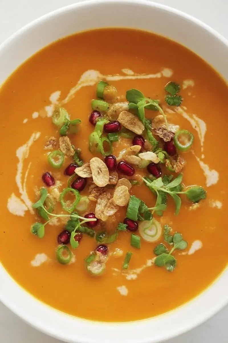 Easy Potato Soup (Thai Coconut, One-Pan, 35 Minutes) 1 carrot soup garlic pomegranate 2x3 1