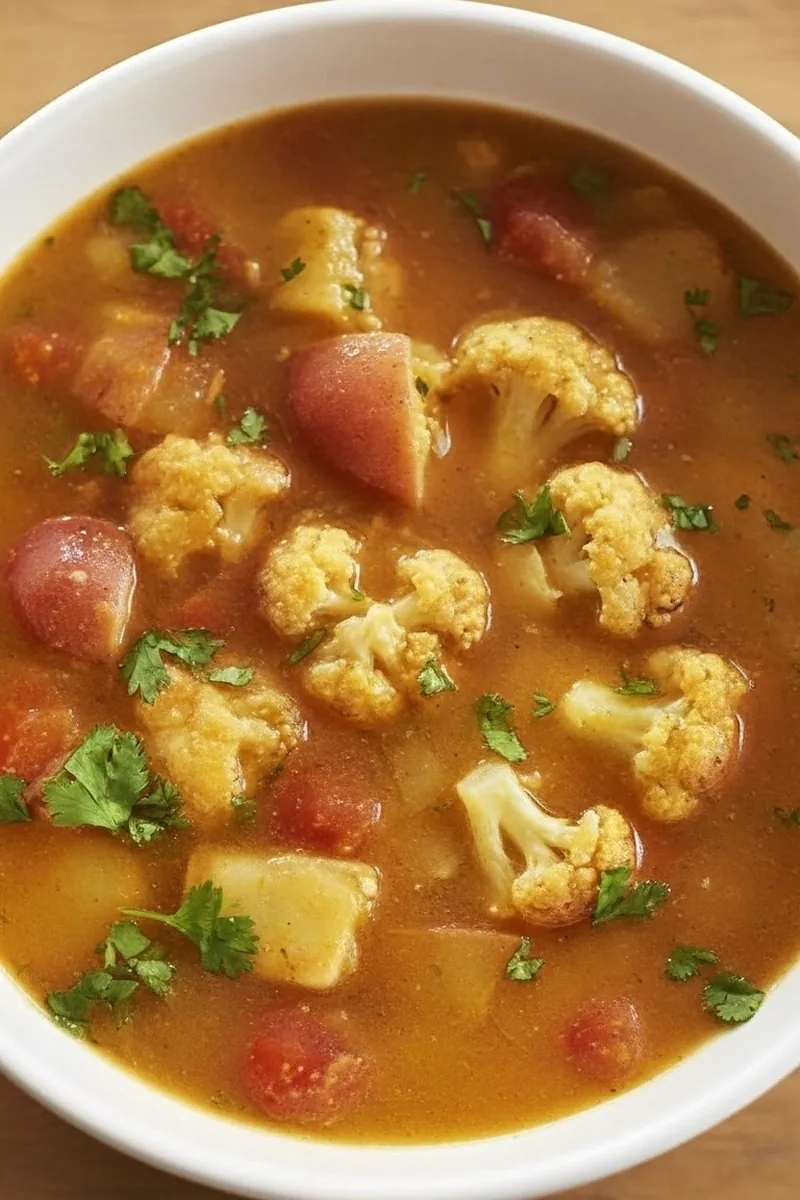 cauliflower potato curry medium