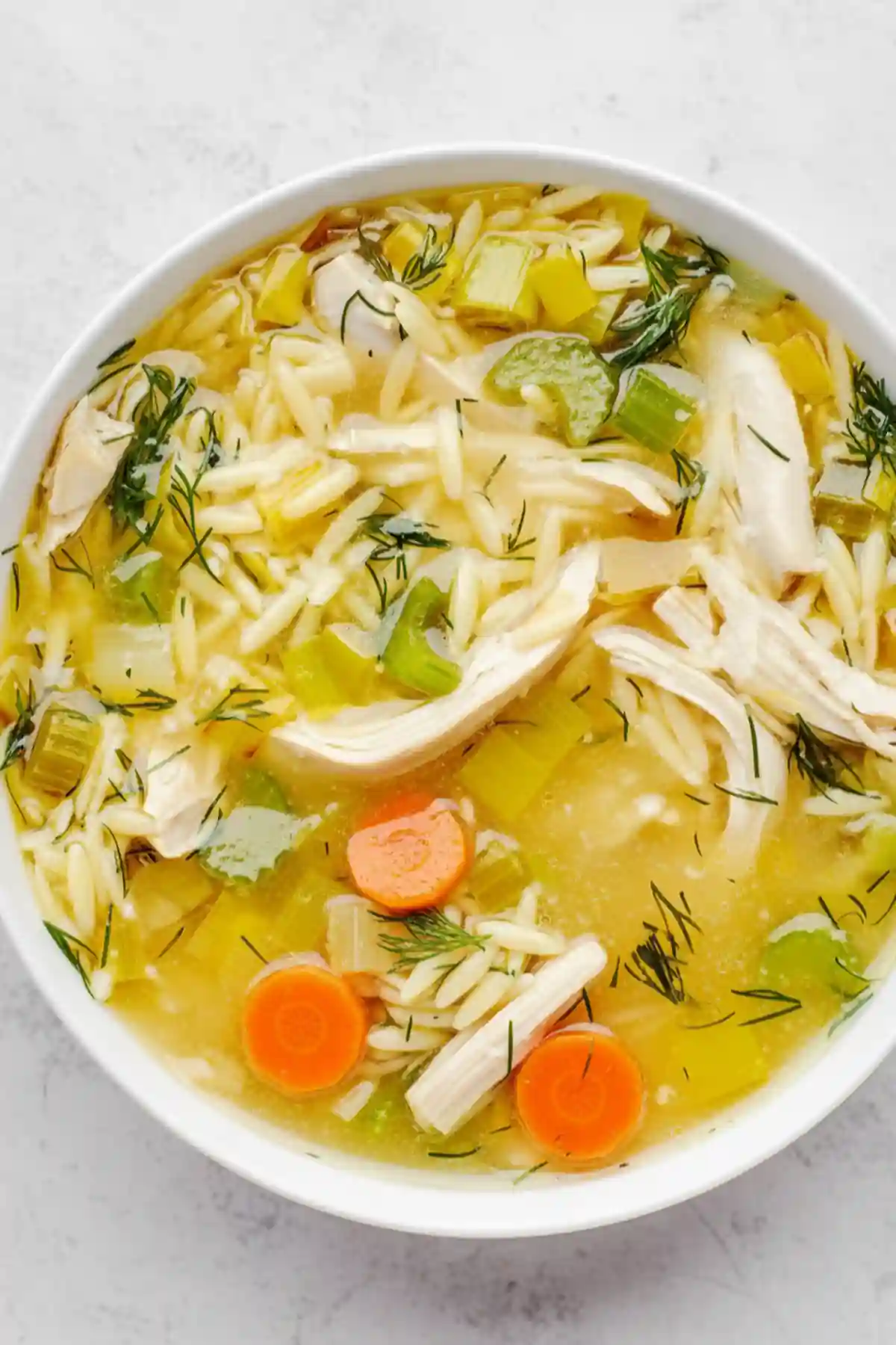 Chicken Noodle Soup — Bright & Fresh, Weeknight-Ready 1 chicken orzo soup portrait