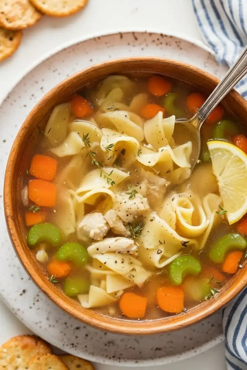 Chicken Noodle Soup with Homemade Egg Noodles — Cozy, Reliable, Weeknight-Ready 1 chicken soup bowl 2x3 1