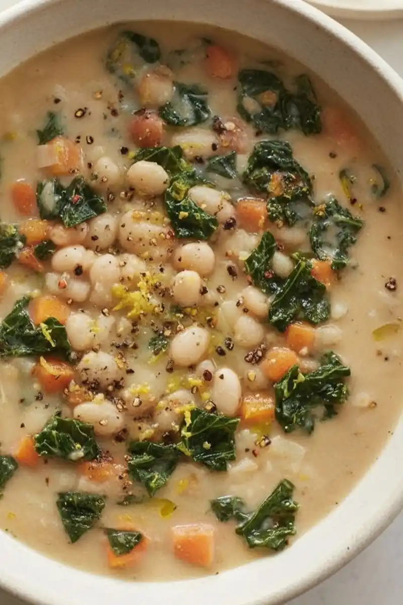 Tuscan White Bean & Kale Vegetable Soup — Cozy, Reliable, Weeknight-Ready 1 creamy white bean soup in content