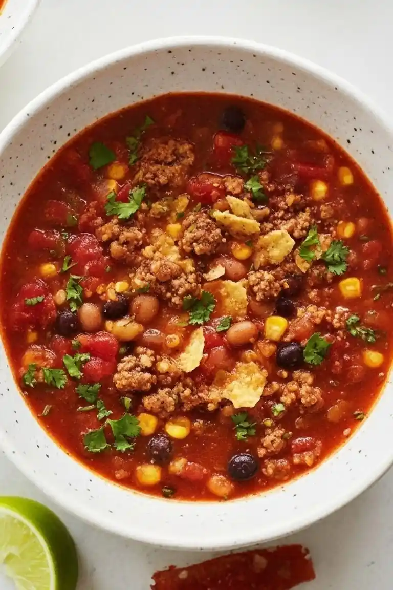 Easy Taco Soup (One-Pot, 3 hr 40 min) 1 taco soup 2x3 1